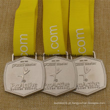 Medalha de futebol de escola de metal personalizado com logotipo da escola